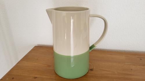 Kan keramiek bicolor h 20,5 cm - NIEUW