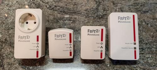 Fritz!Powerline adapters te koop ( o.a. 540E met WiFI-N )