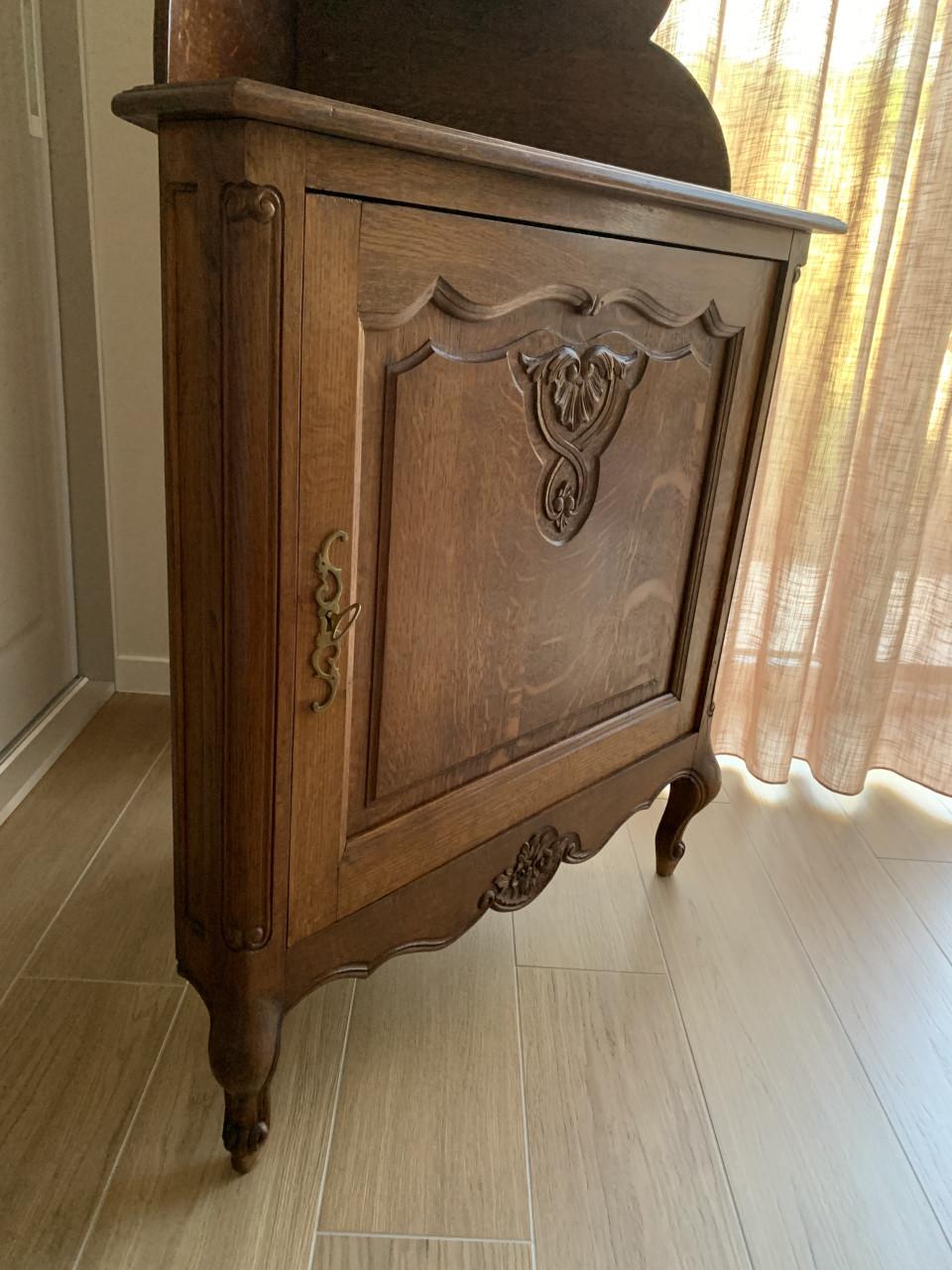 ✨Prachtig Sfeervol Antiek Brocante Hoekkastje met Sierlijke Opbouw✨