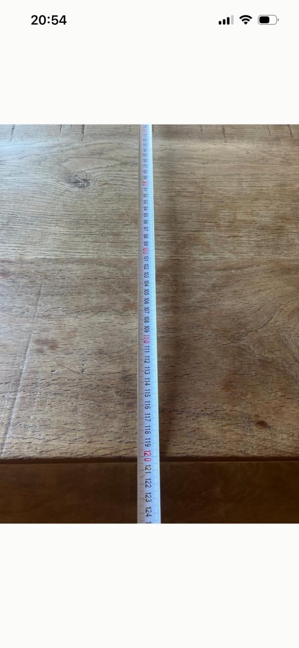 Massief eiken houten eettafel met bijpassende bank