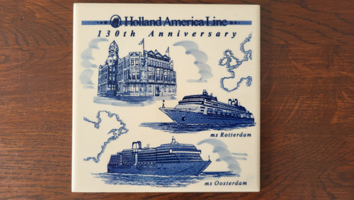 Holland America Line (Holland-Amerika Lijn) 130th Anniversary tegel