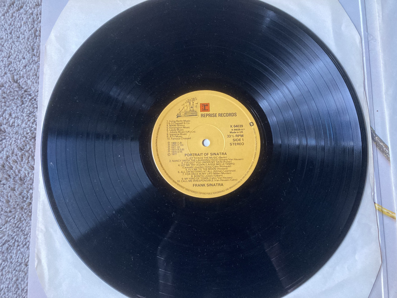 LP Portrait of Sinatra 40 songs from the life of a man