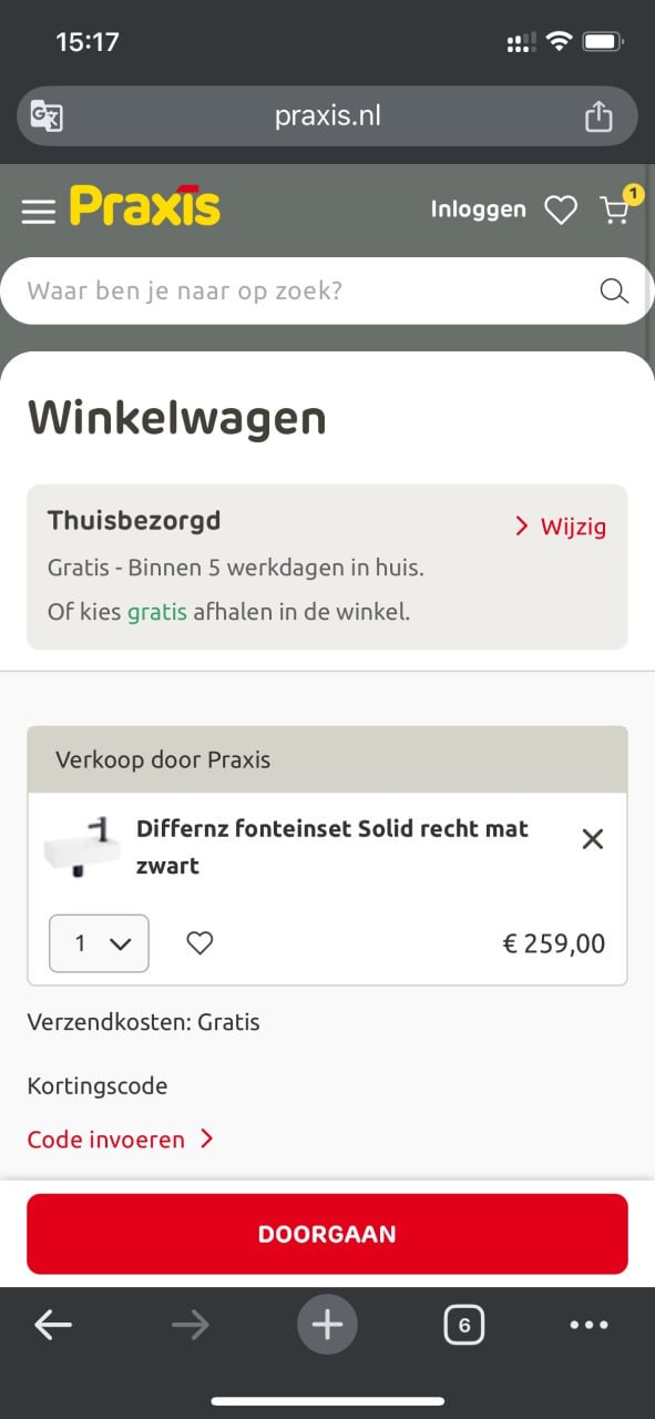 Nieuw: Differnz fonteinset Solid recht mat zwart