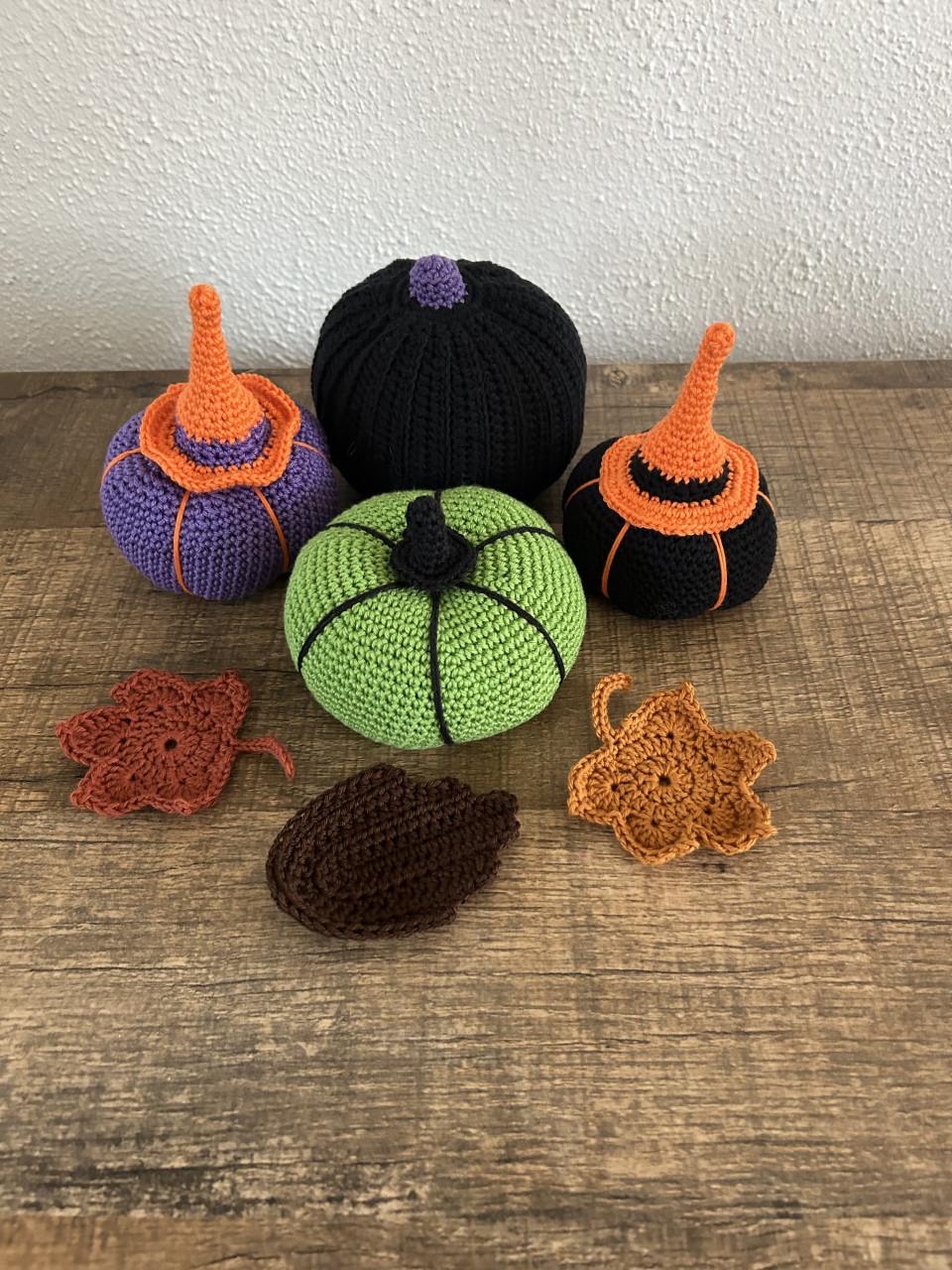 3x Pompoenen set