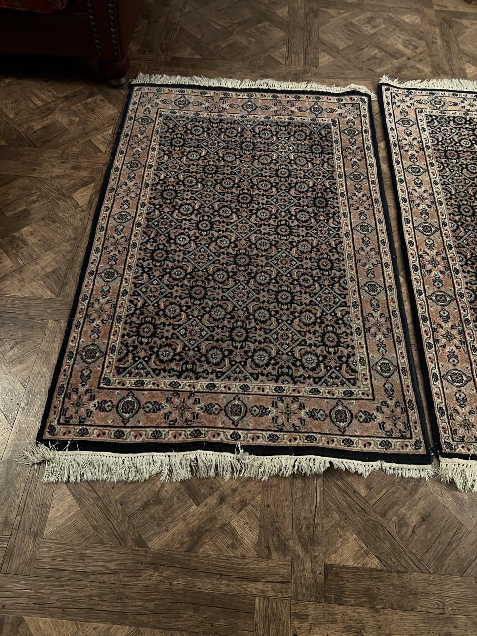 2x Perzisch tapijt handgeknoopt oosters vloerkleed wol vintage klassiek