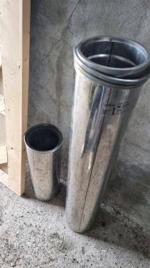 Kachelpijp dubbelwandig geisoleerd 150mm