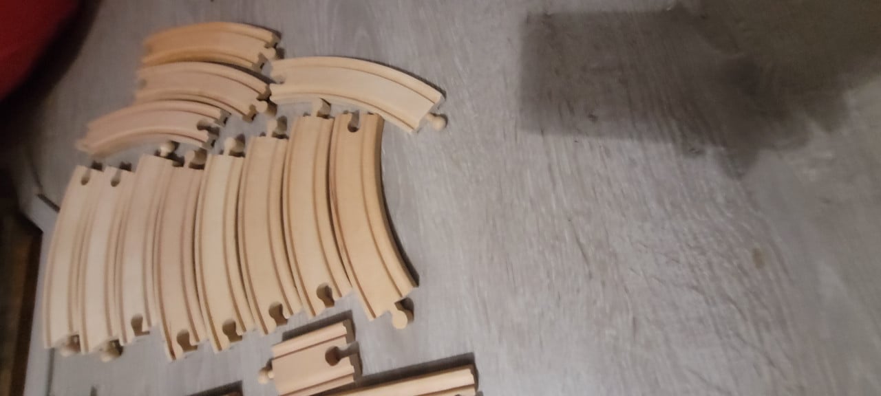 Houten speelgoed treinset
