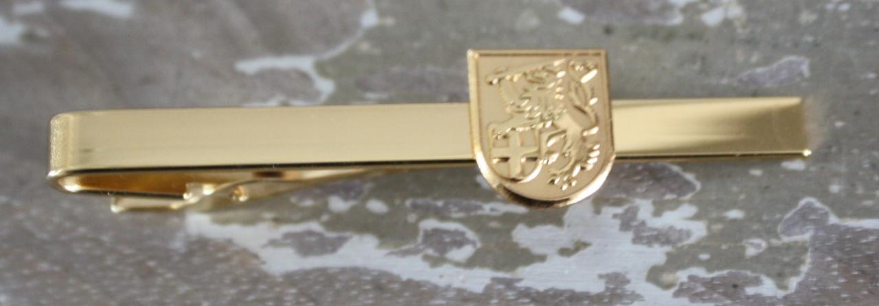 Goudkleurige dasspeld met leeuw