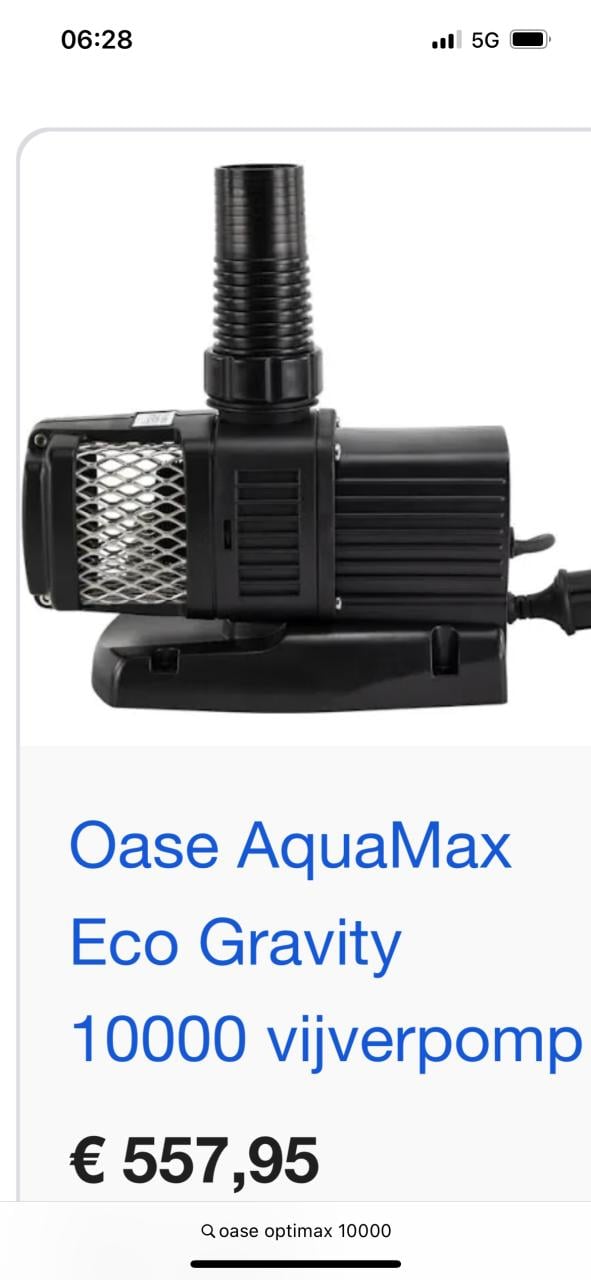 Te koop oase optimax 10000 sterke en zuinige Vijverpomp en 10000 lpu