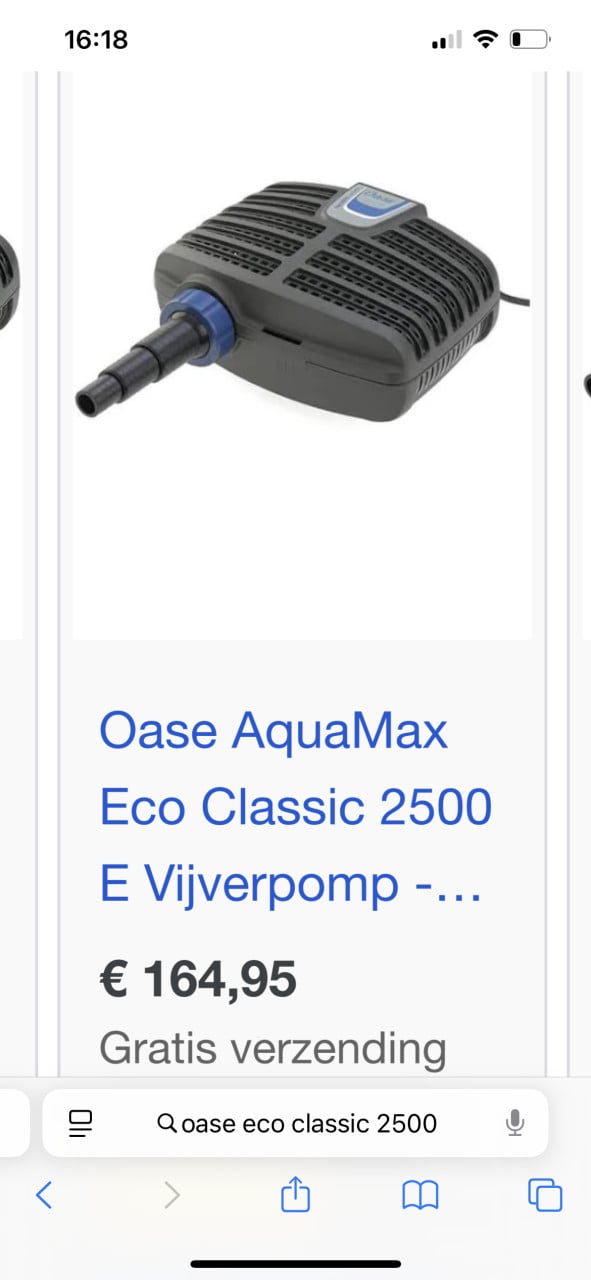 Te koop oase aquamax  eco classic 2500 sterke en zuinige Vijverpomp 40 watt