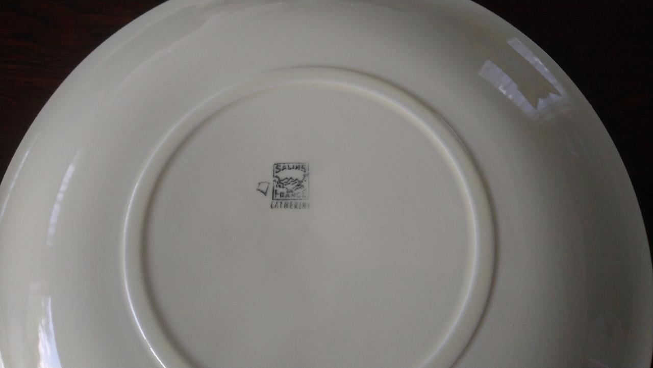 Set v 2 vintage Franse schalen Salins servies Catherine