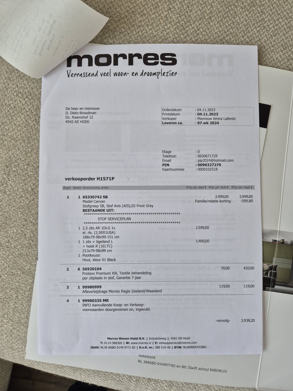 Beige Hoekbank Morres met elektrische relaxfunctie