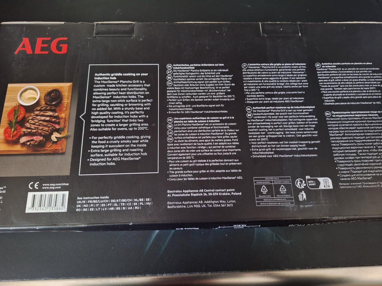 AEG grill plate voorl inductie