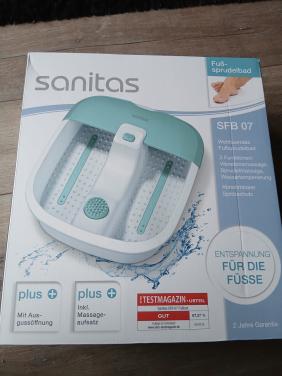 Voetenbad merk Sanitas met 3 massagestanden