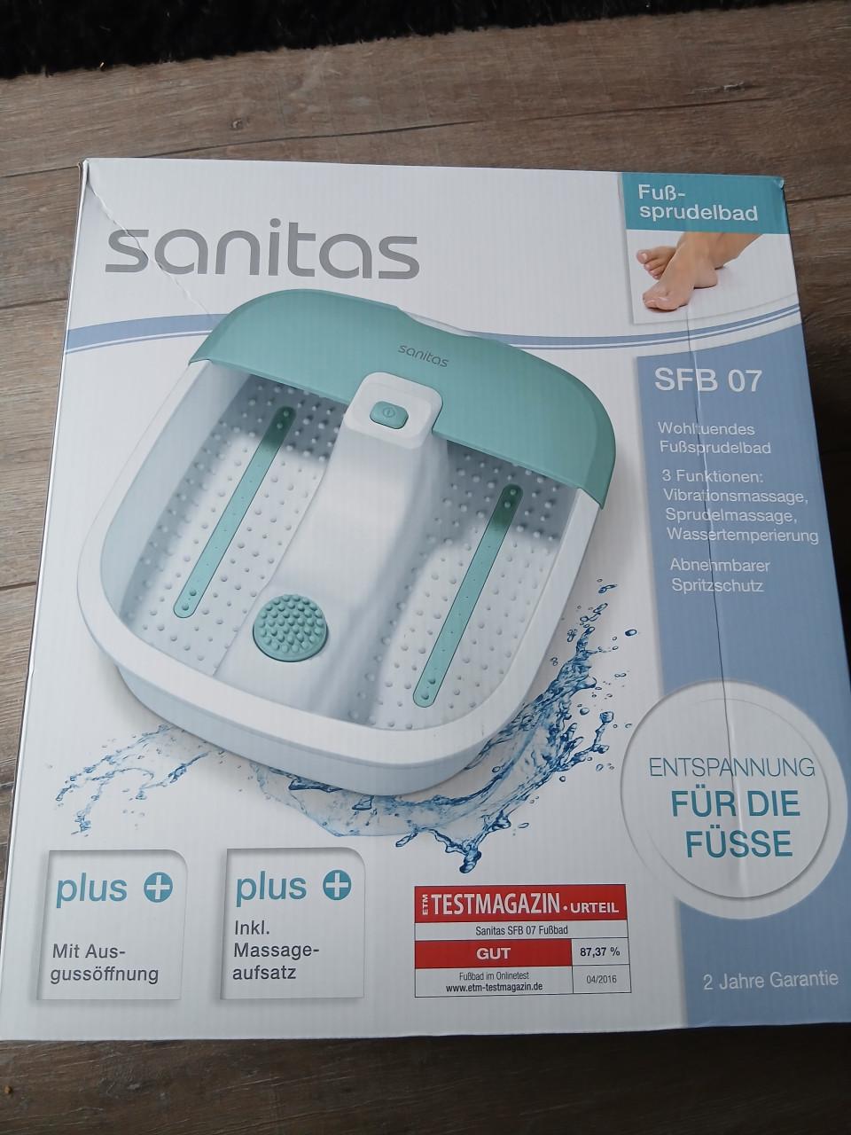 Voetenbad merk Sanitas met 3 massagestanden