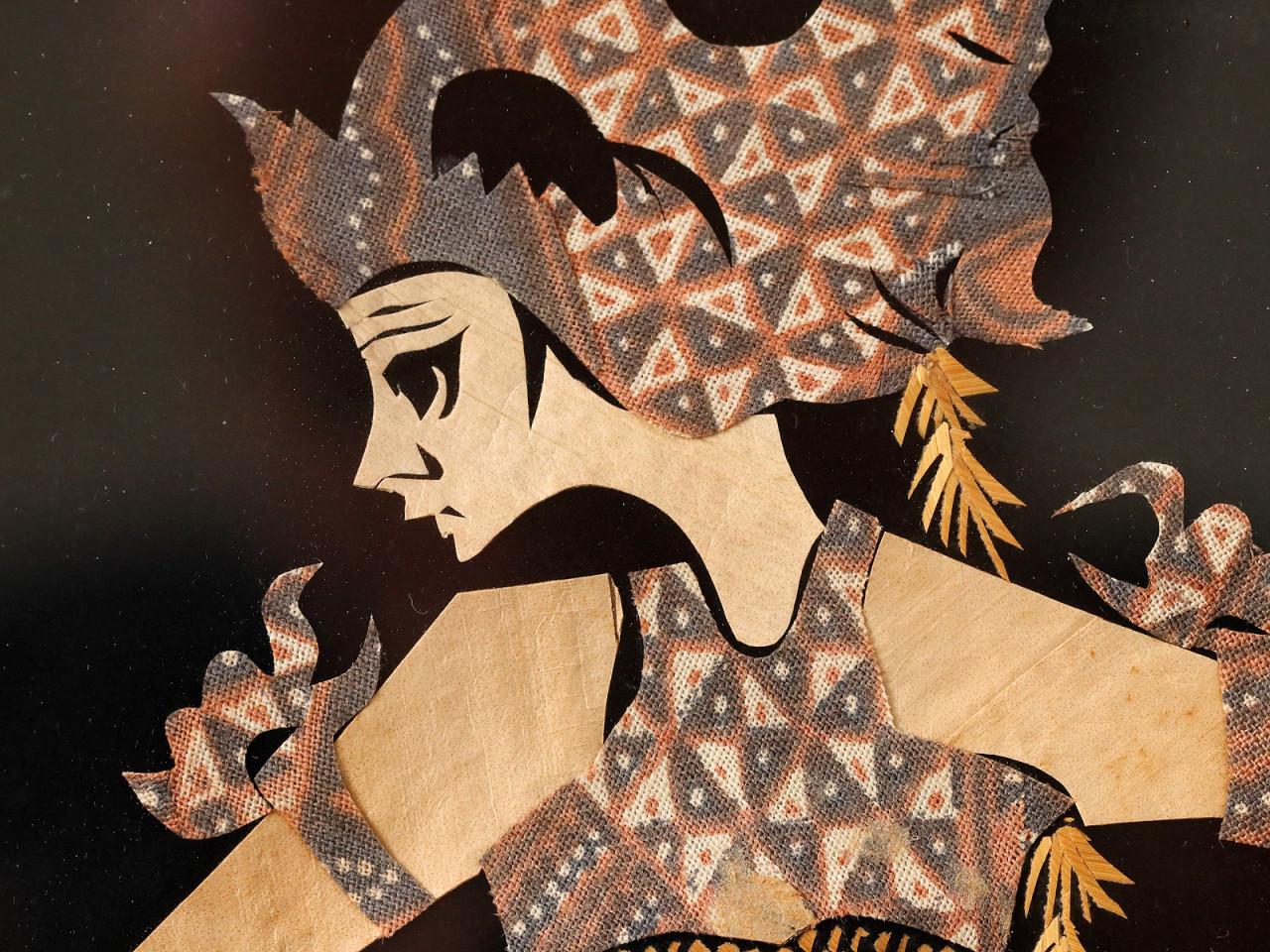 Indonesische Lontar / Pandan collagekunst