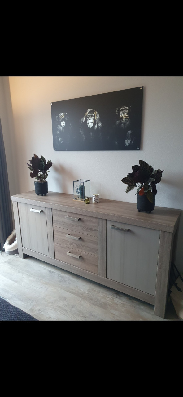 Decoratie schilderij zwart met goud