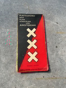 Vintage kaart Amsterdam