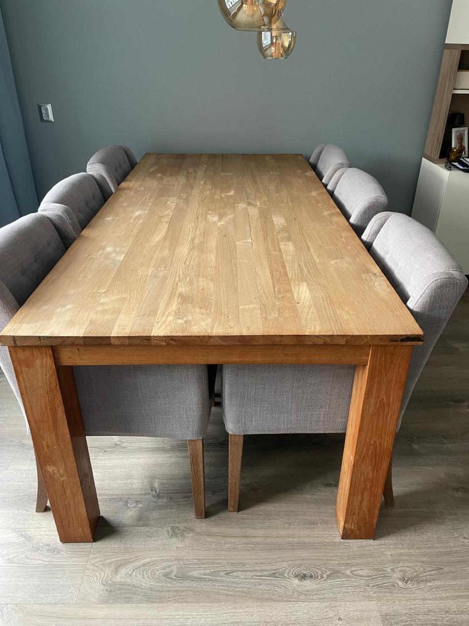 Massieve Teak eettafel te koop.