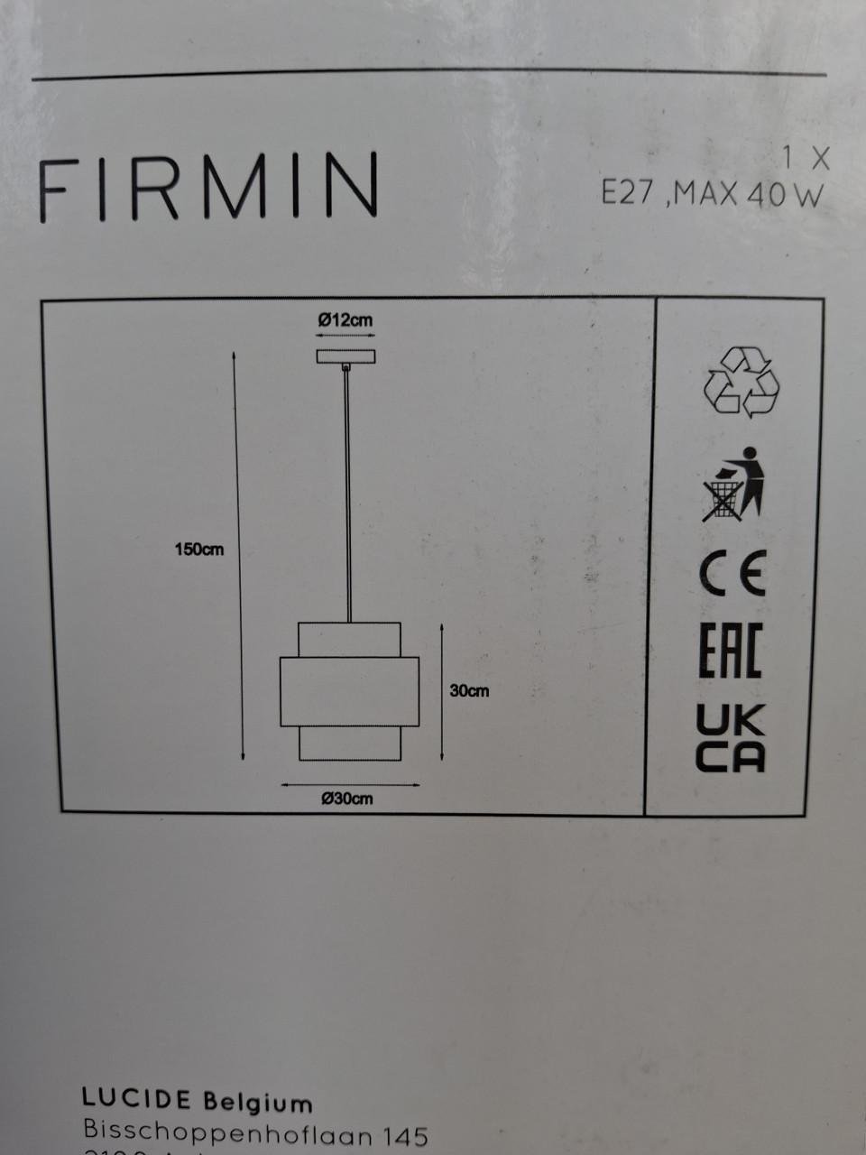 Hanglamp Lucinde Firmin glas/messing