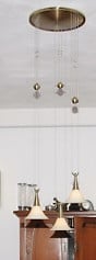 Plafondlamp met Alabaster kelken