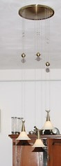 Plafondlamp met Alabaster kelken