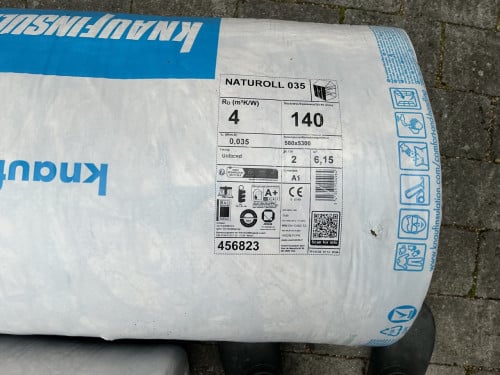Knauf glaswolrol, naturoll 035 3stuks,