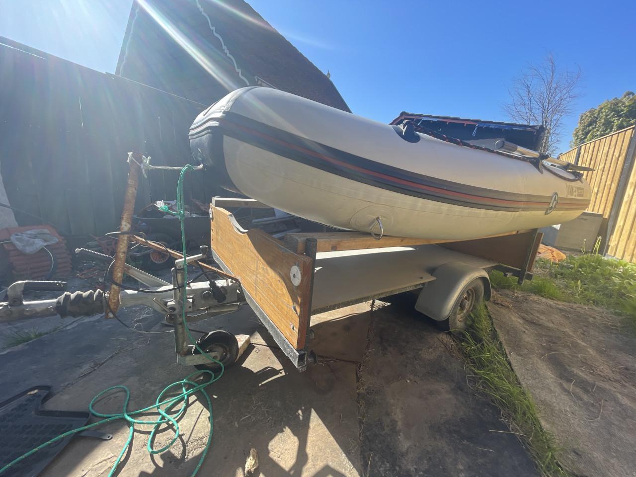 Rubberboot YAM 265 op trailer, Suzuki 6pk+tank, vaarklaar!