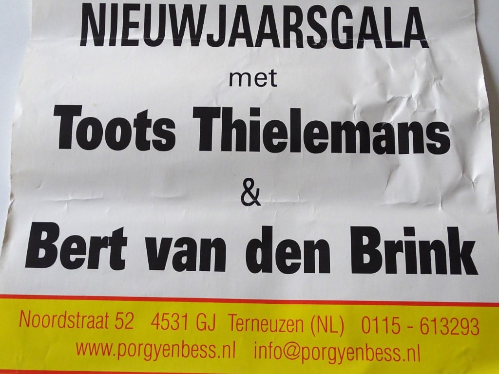 Affiche Toots Thielemans Bert van den Brink Porgy & Bess Terneuzen