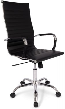 Bureau- stoel stalen met Leer zwart &  Kappers-side -table ( tafel )