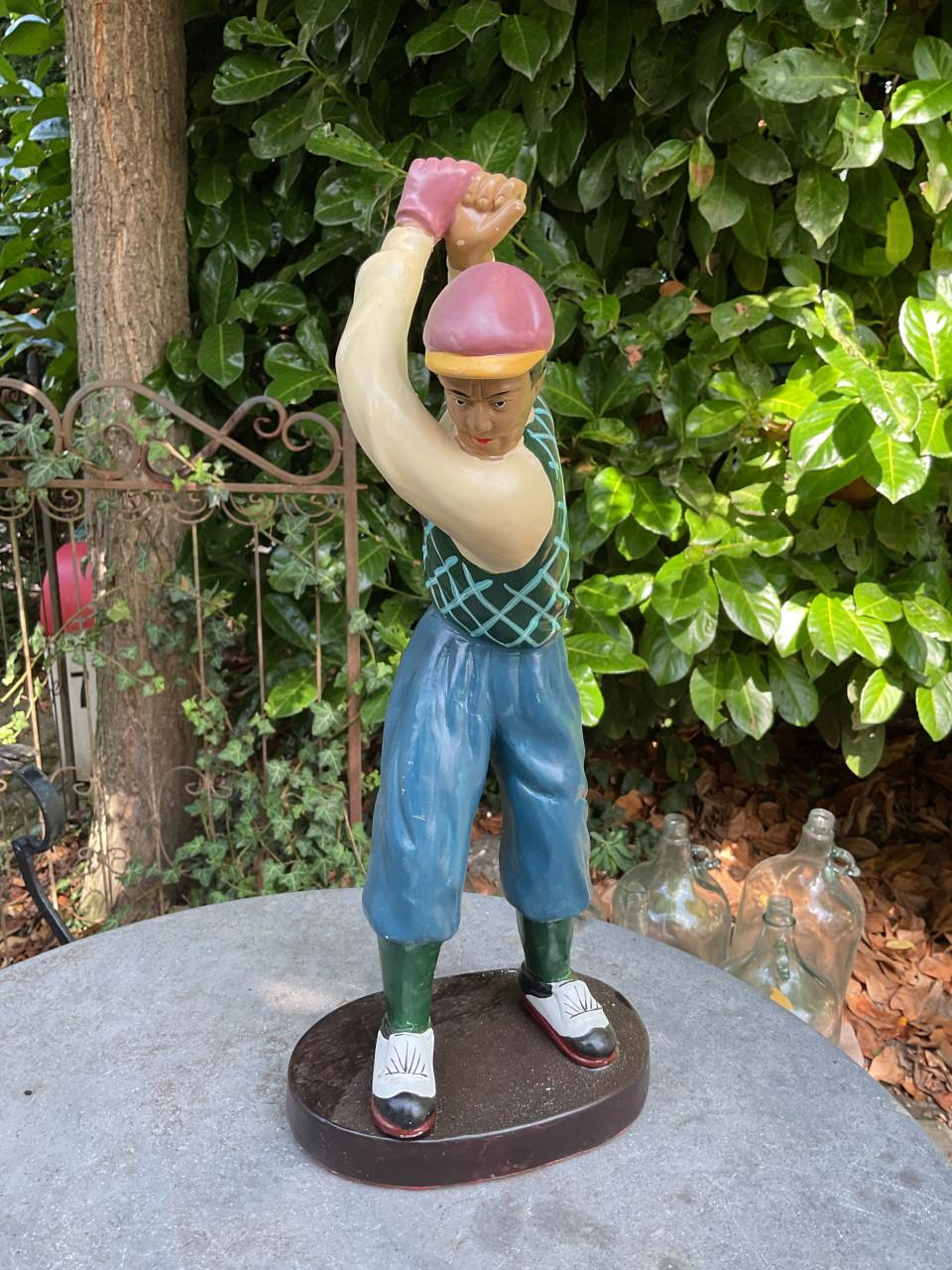 Gipsen beeld van een Golfer