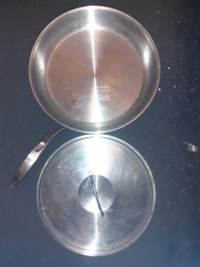 Mega Koekenpan  38 cm met Deksel 36 cm RVS