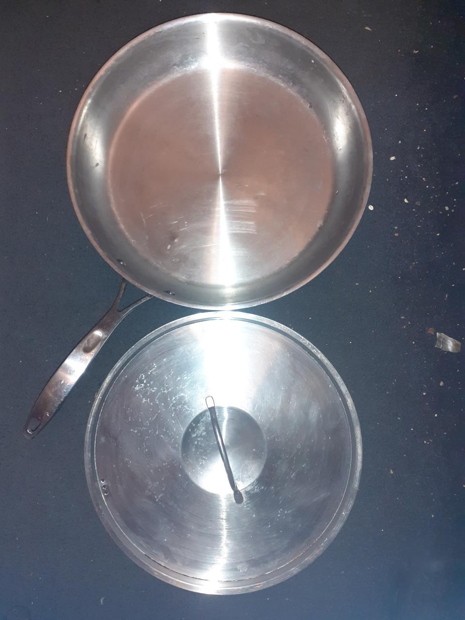 Mega Koekenpan  38 cm met Deksel 36 cm RVS