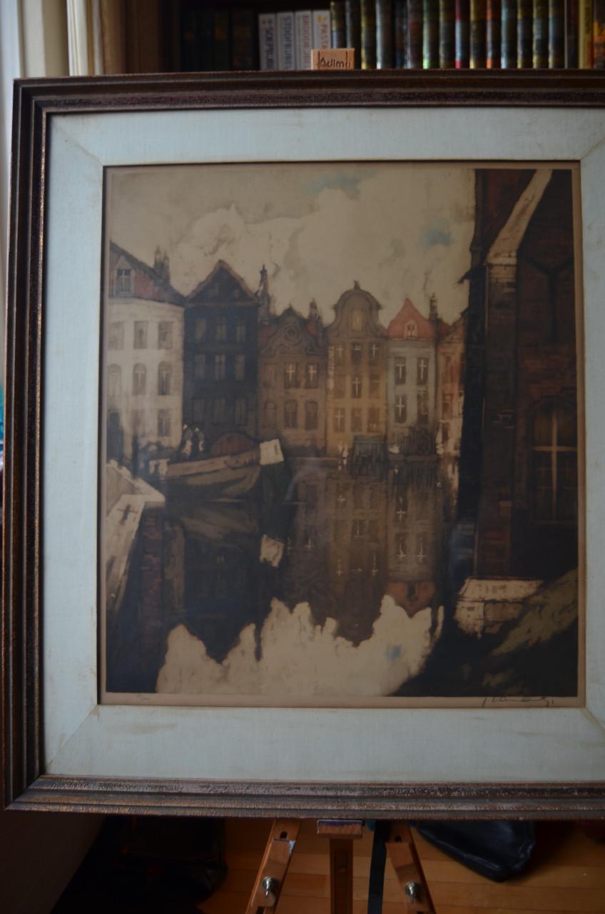 Grote kleurenets Grachtenpanden Brugge Julien v. Santen