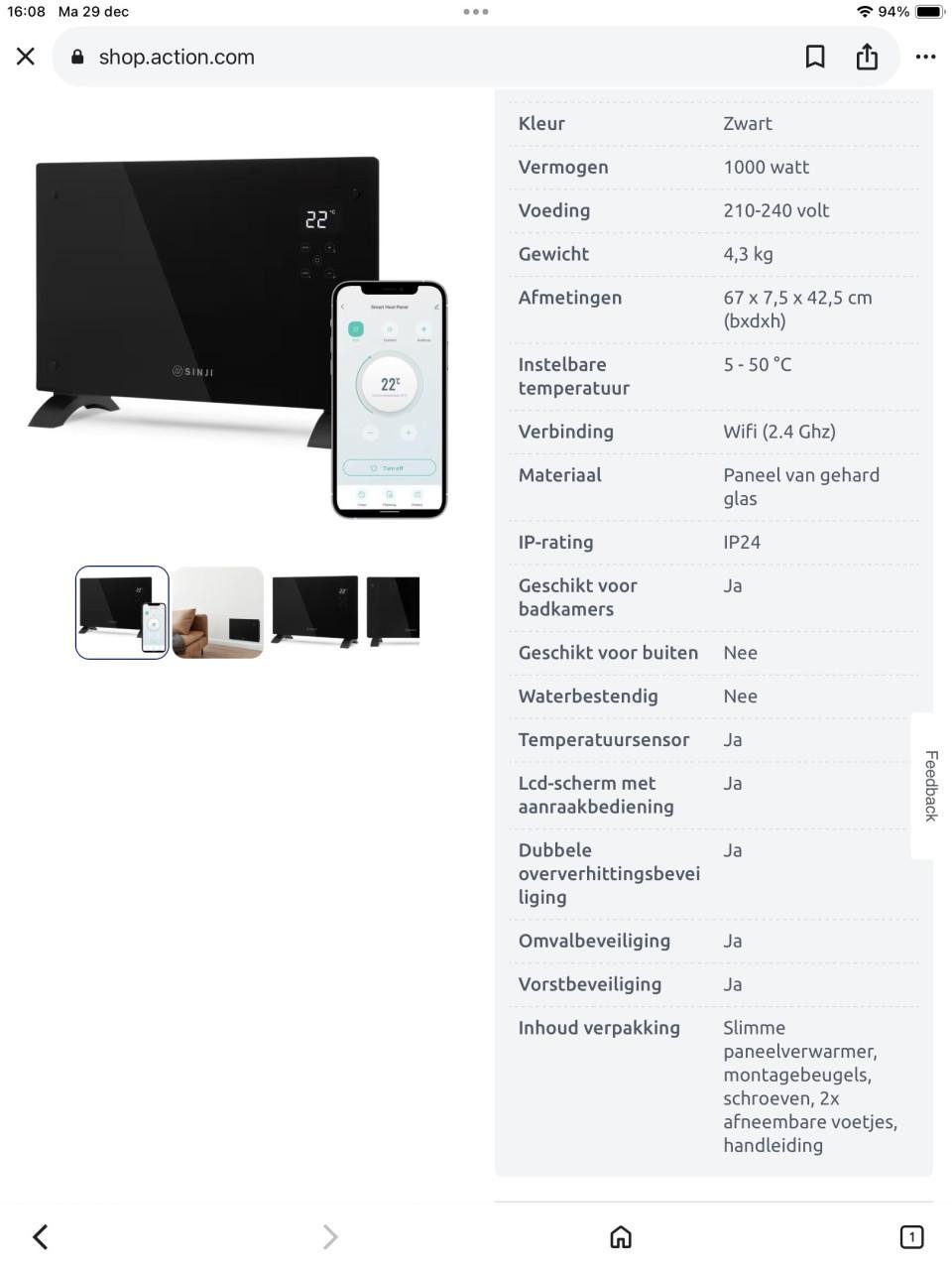Vrijwel nieuwe Sinji Smart Glass verwarmingspaneel
