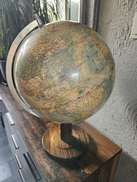 Vintage grote Politische Erdglobus - Paul Räth Nachf Leipzig, grote bol