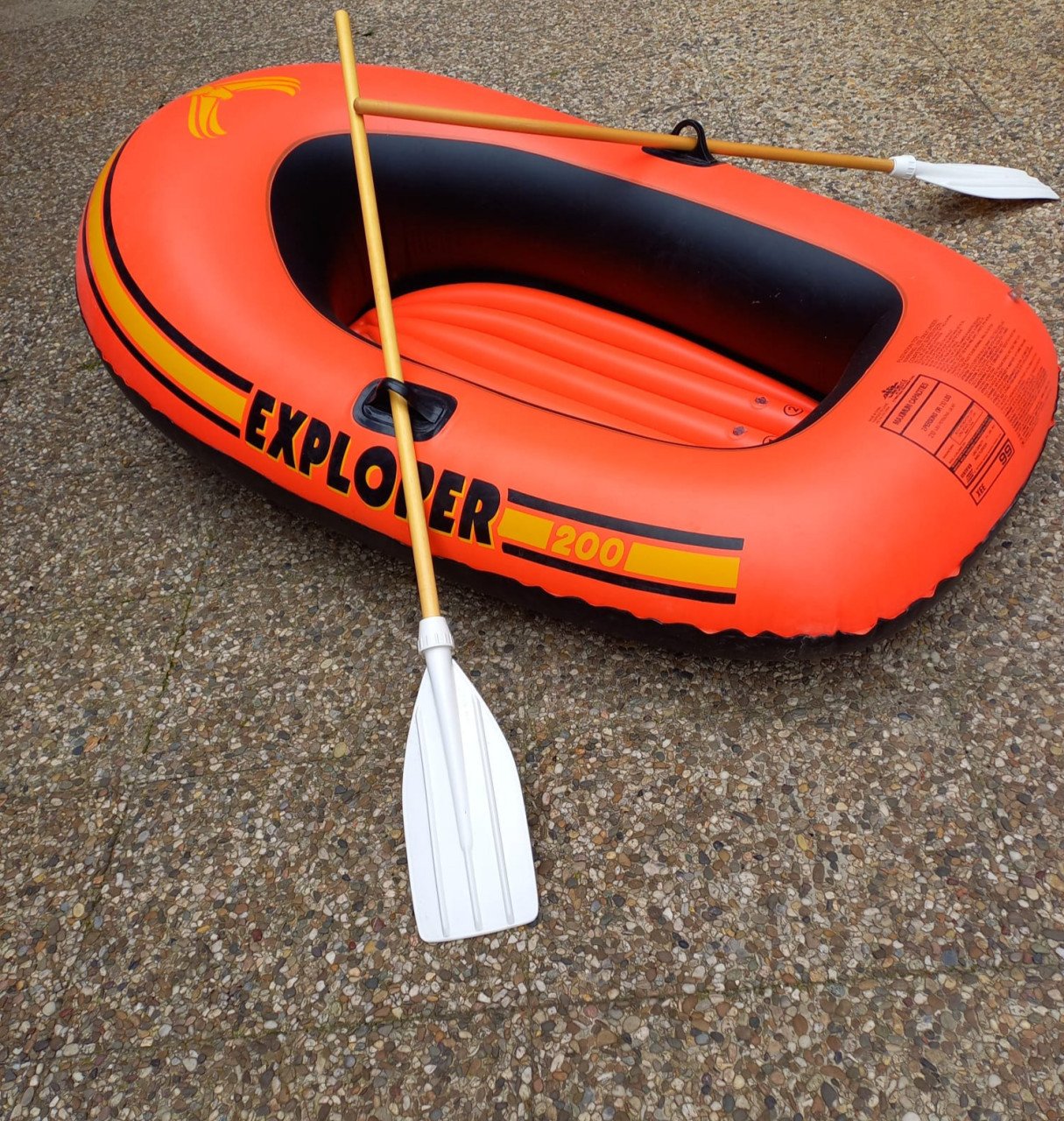 Rubberboot met 2 peddels