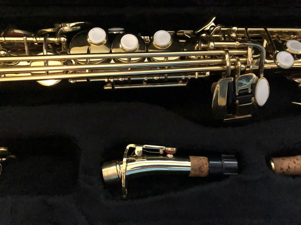 Blase rechte sopraan saxofoon