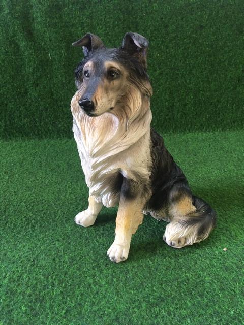 Teckel brons zittend deco groot