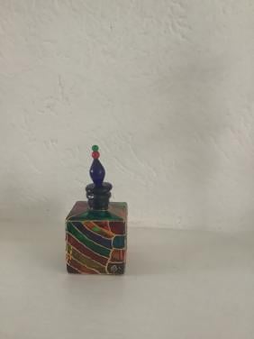 Parfumflesje ,handgeschilderd glas