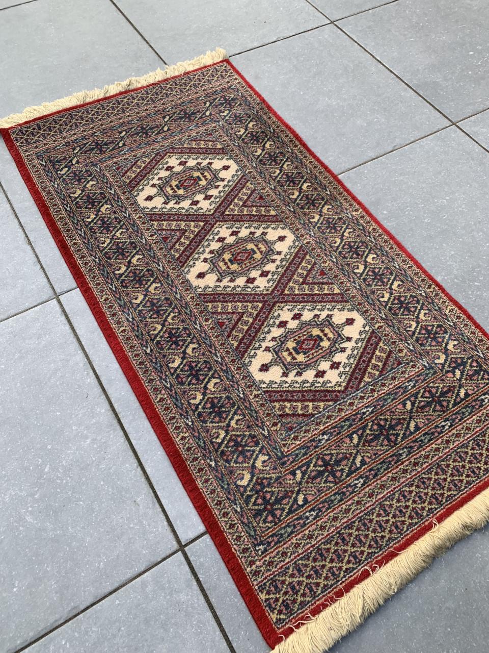 💐Super Schattig Handgeknoopt Vintage Vloerkleedje💐