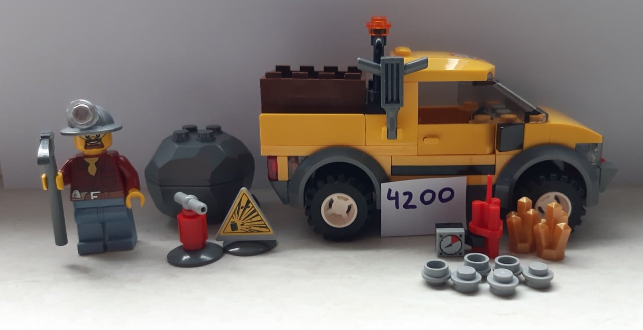 Lego City 4200: mijnbouw truck met mijnwerker