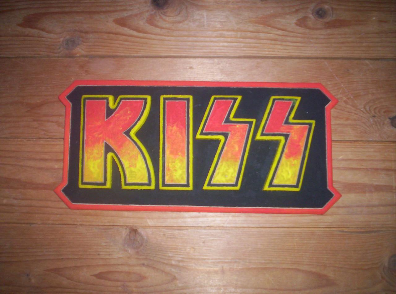 Te koop bord met tekst KISS