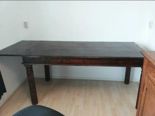 Koloniale eettafel 165 x 85 + 41 cm