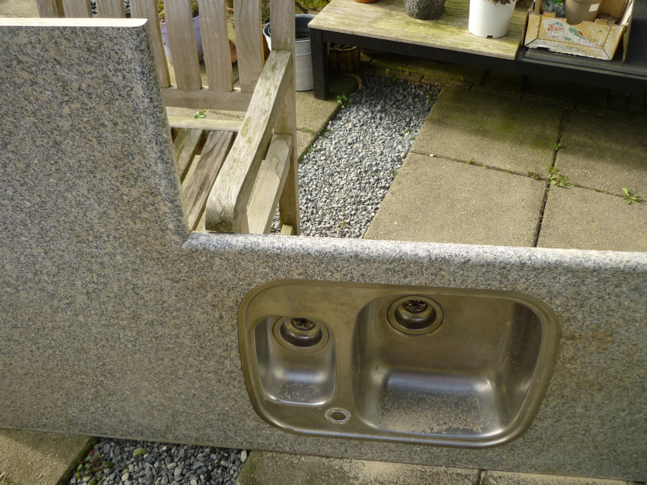 Onderkast 100 cm breed hoekkast met plank en deur, spoelbak