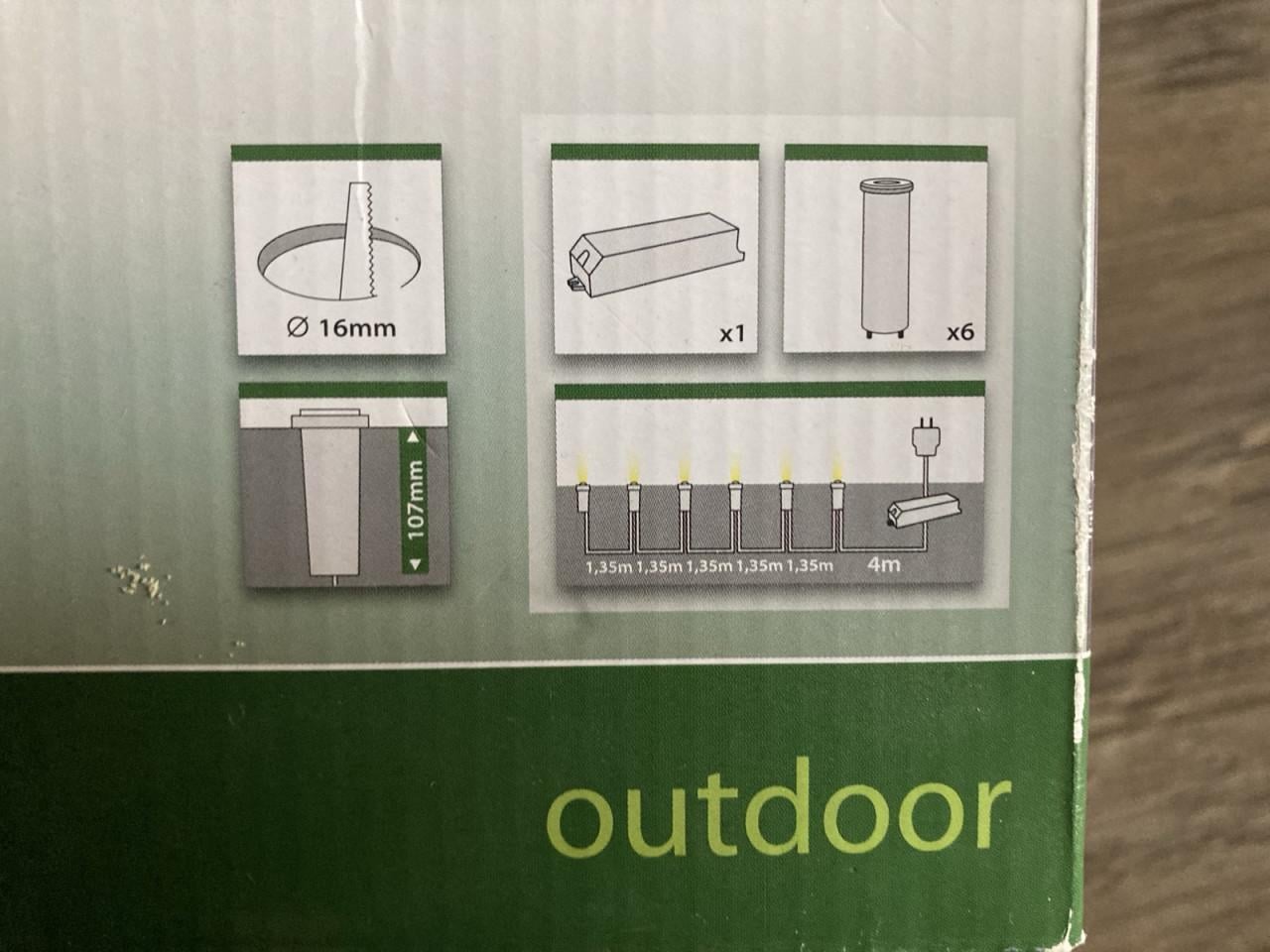 6x Massive LED Grondspots voor buiten (nieuw in verpakking!)