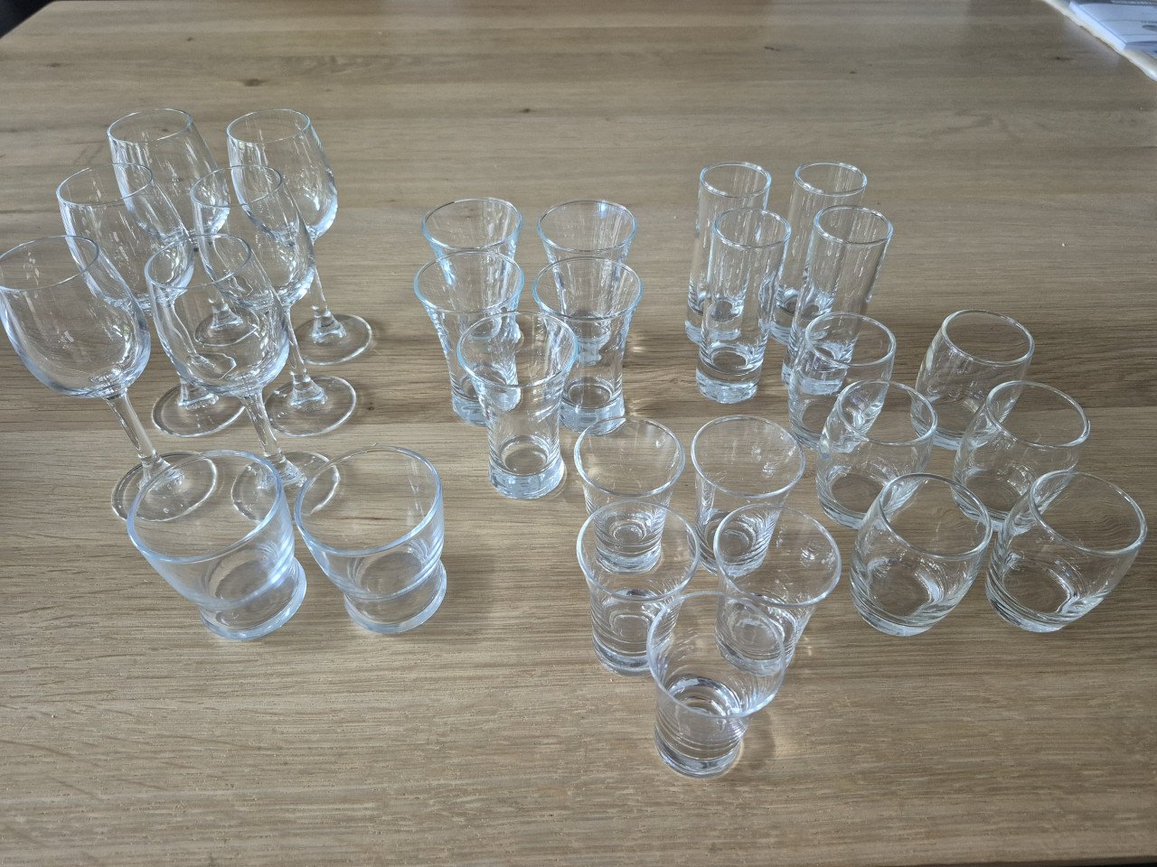 Amuse en dessert glaasjes