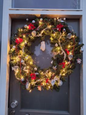 Deur krans GROOT.  En andere spulletjes