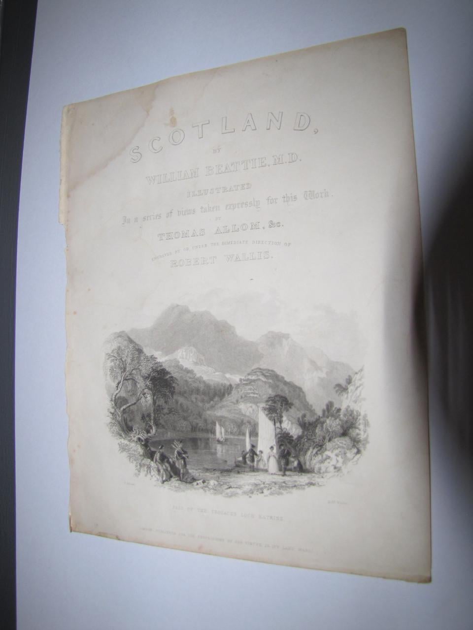 Diverse gravures door Wilam Beattie M.D. Jaartal 1835.