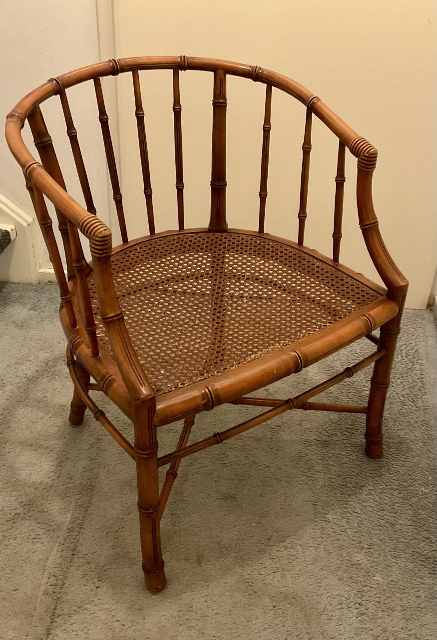 Te Koop Brocante Bamboe / Rotan stoel